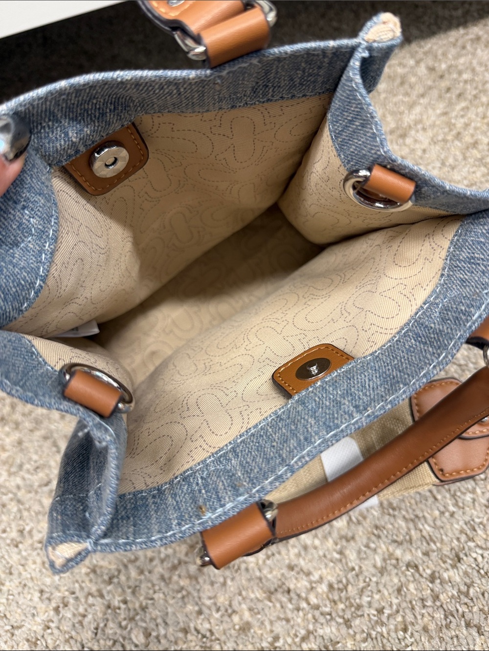 True Religion Blue Denim Mini Tote - Picture 4 of 4